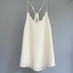Gently worn J. Crew scalloped tank top